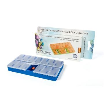 Kasetka tygodniowa, dozownik do leków "7/2" – dwie pory dnia, 1 szt.