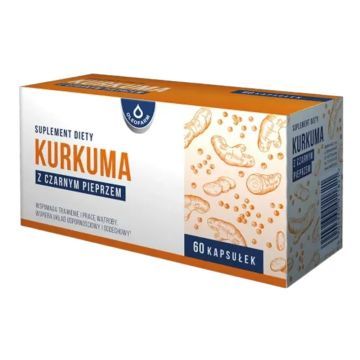 Kurkuma z czarnym pieprzem, kaps.twarde, 60 szt