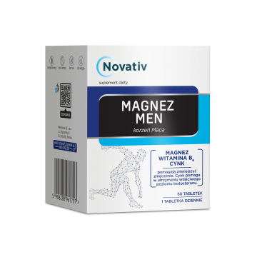 Novativ Magnez Men (Korzeń Maca), tabletki, 60 sztuk