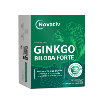 Novativ Ginkgo Biloba Forte, kapsułki, 60 szt.
