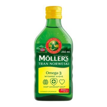 Mollers Tran Norweski, aromat cytrynowy, 250 ml