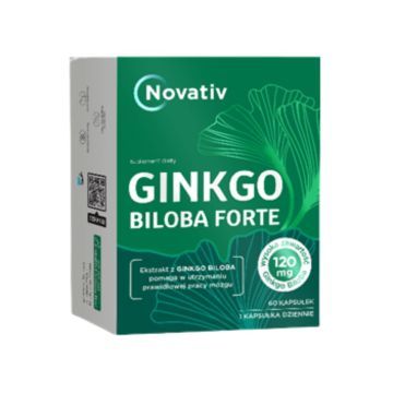 Novativ Ginkgo Biloba Forte, kapsułki, 60 szt.