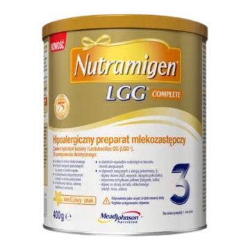 Nutramigen 3 LGG Complete, hipoalergiczny preparat mlekozastępczy, proszek, 400 g