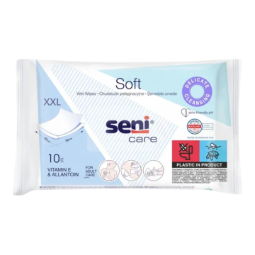 Seni Care Soft, chusteczki pielęgnacyjne, XXL, 10 szt