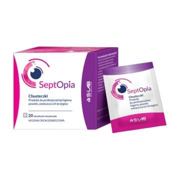 SeptOpia, chust.,steryl.,jednoraz.,d/higieny powiek, 20 szt