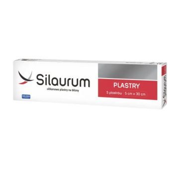 Silaurum, plast.silikonowe,na blizny, 5cmx30cm, 5 szt