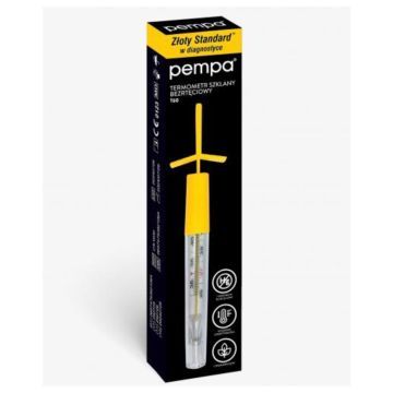 Termometr, lekar.szkl., bezrtęciowy,Pempa,T60, 1 szt