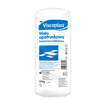Viscoplast, wata opatrunkowa, bawełniano-wiskozowa, 200 g, 1 szt