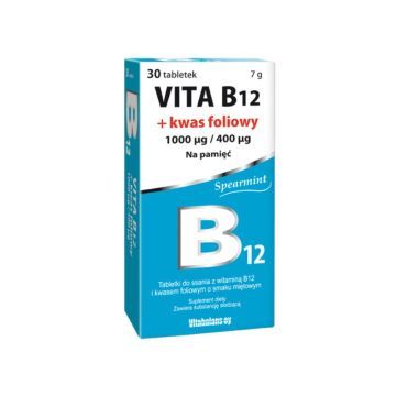 Vita B12 + kwas foliowy, tabl.do ssania, 30 szt