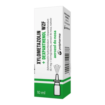 Xylometazolin+Dexpanthenol WZF,(0,1mg+5,0mg)/d,aer.d/nos,10ml