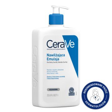 CeraVe, nawilżająca emulsja do ciała, do skóry suchej i bardzo suchej, 1 l