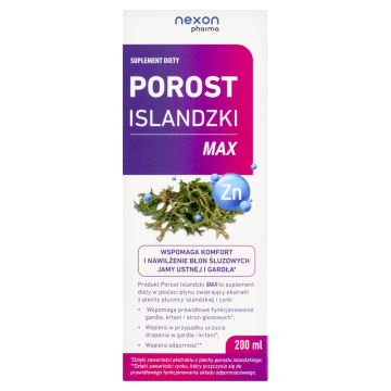 Porost Islandzki Max, syrop, 200 ml
