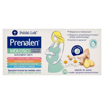 Prenalen Mdłości Gastro Komfort, tabl.do ssania, 24 szt