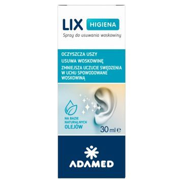 Lix Higiena, spray do usuwania woskowiny z uszu, 30 ml
