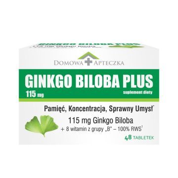 Ginkgo Biloba Plus, 115 mg, tabletki, 48 szt.