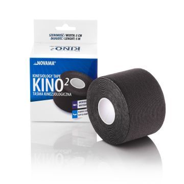 Tasma kinesiology Novama KINO2, 5cm x 5m, czarna, 1szt