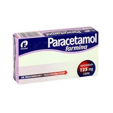 Paracetamol  Farmina, 125 mg, czop., 10 szt