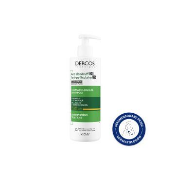 Vichy Dercos, szampon przeciwłupieżowy, włosy suche, 390 ml
