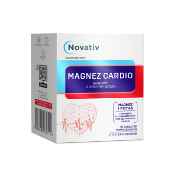 Novativ Magnez Cardio, tabletki powlekane, 50 sztuk